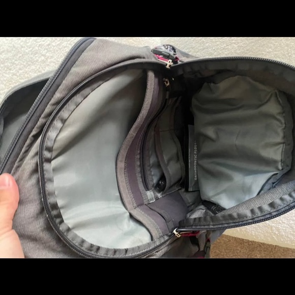 The North Face Gray Backpack with Dark Pink Accents - Picture 4 of 10